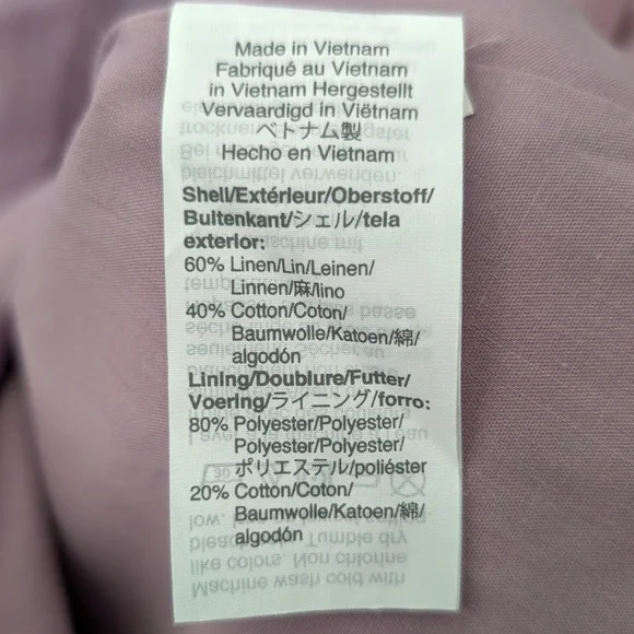 J. Crew Shirt-Dress in Vintage lilac Linen-Cotton Dress Size 4 NWT Style L6939 - Picture 7 of 7